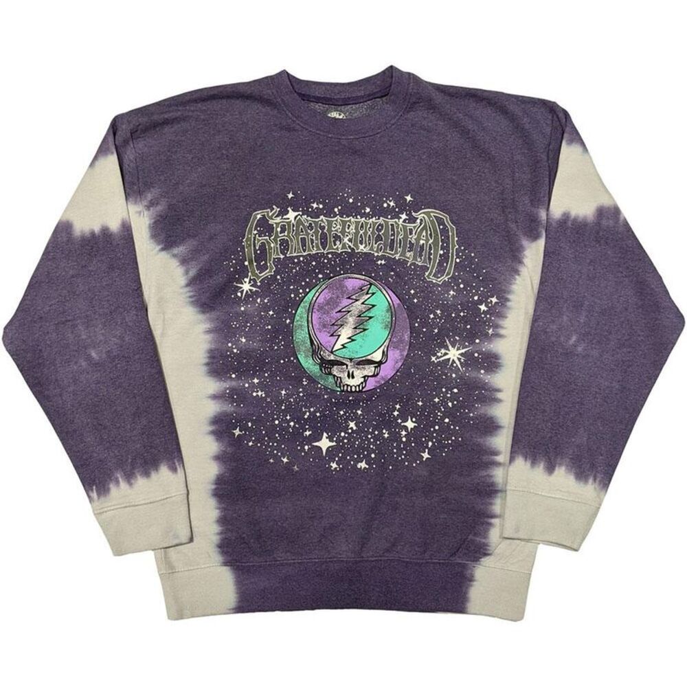 Grateful Dead Unisex Adult Cosmic Stealie Dip Dye Sweatshirt / Purple